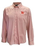 Nebraska Pinstripe Cutter & Buck Dress Shirt