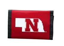 Nebraska State Nylon Wallet
