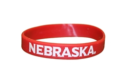 Nebraska Team Spirit Rubber Bacelet