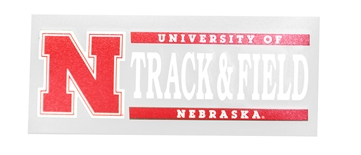Nebraska Track And Field Vinyl Decal