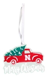 Nebraska Truck N Tree Christmas Ornament