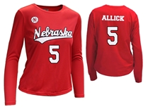 Nebraska Volleyball Allick Number 5 Youth Jersey