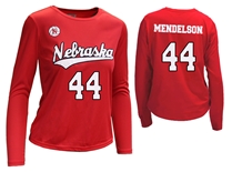 Nebraska Volleyball Mendelson Number 44 Youth Jersey