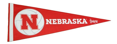 Nebraska Volleyball Pennant Flag