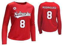 Nebraska Volleyball Rodriguez Number 8 Youth Jersey 
