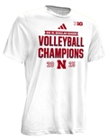 Official Adidas Huskers 2023 Big Ten Champs Tee - ORDER NOW, SHIPS BY 12/4 !