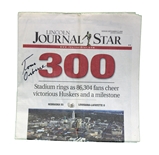 Osborne Autographed 300th Sellout Lincoln Journal Section