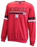 Red Nebraska Nihilist Crewneck Fleece Sweatshirt Colosseum