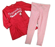 Toddler Girls Nebraska Huskers Lil Red Wave Top N Pant Set