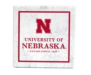 University of Nebraska Slate Single Coaster