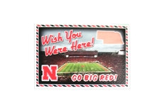 Wish You Were Here Huskers Postcard Rugged Sticker