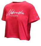 Womens Nebraska Clothesline Crop Top - Red