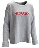 Womens Nebraska Ribbed Pullover