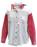 Womens Nebraska Vintage Wash Corded Button-Up Jacket